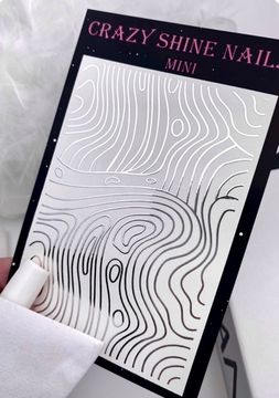 Слайдер-дизайн Crazy Shine Nails mini foil: Узоры из Серебра
