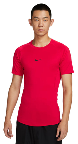 Термобелье Nike Pro Dri-FIT Tight Short-Sleeve Fitness - university red/black