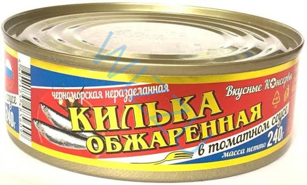 Килька Морская Держава черноморск т.с обжар (Банка №3) ключ 240г