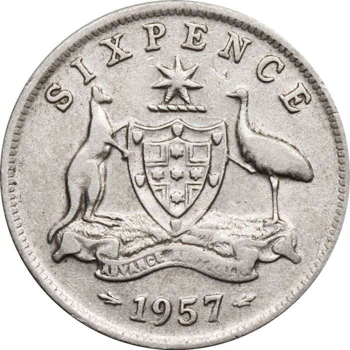6 пенсов 1957 Австралия