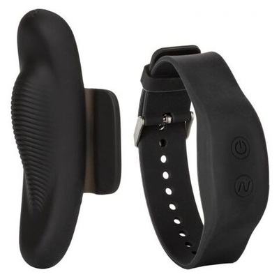 Стимулятор в трусики с пультом-браслетом Lock-N-Play Wristband Remote Panty Teaser (Цвет: черный)