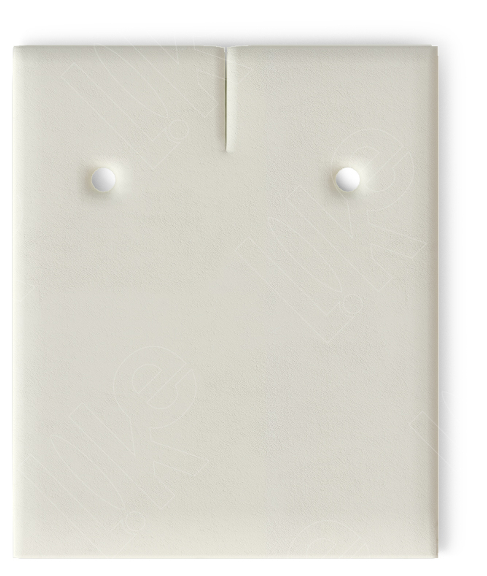 Вкладыш 09/наклонный/для пусет/2 отверстия/прорезь для нитки, 36×42×2 мм