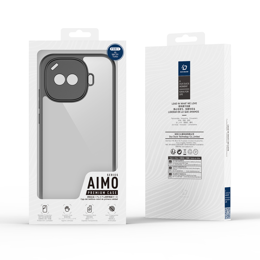 Тонкий защитный чехол для iQOO 15R и Z11 Turbo, серия Aimo Series от Dux Ducis