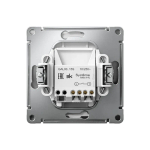 ARTGALLERY 1-клавишный ВЫКЛЮЧАТЕЛЬ КНОПОЧНЫЙ, 10А, механизм, быстрозажим. клем., СТАЛЬ