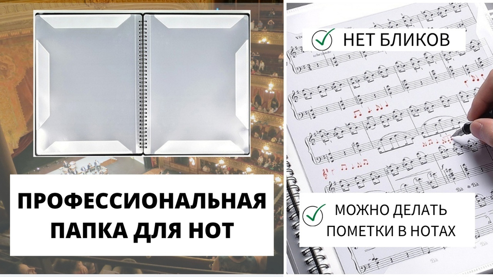 Профессиональная папка для нот "Ноты"