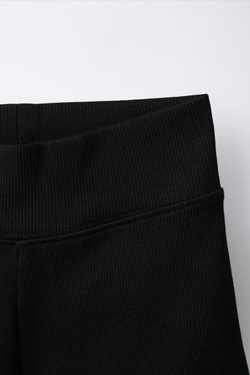 ZARA КОРОТКИЕ ВЕЛОСИПЕДКИ В РУБЧИК, ЧЕРНЫЙ