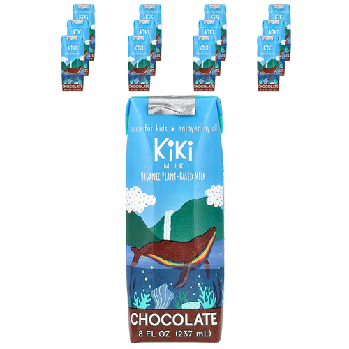Kiki Milk, органическое растительное молоко, со вкусом шоколада, 12 пакетиков по 237 мл (8 жидк. унций)