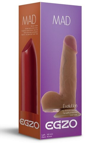 Телесный фаллоимитатор с присоской Mad Lipstick - 16,5 см. (Цвет: телесный)