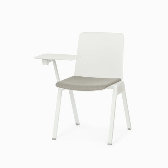Стул Comfort Line with Tablet с письменным столиком цвет белый/серый