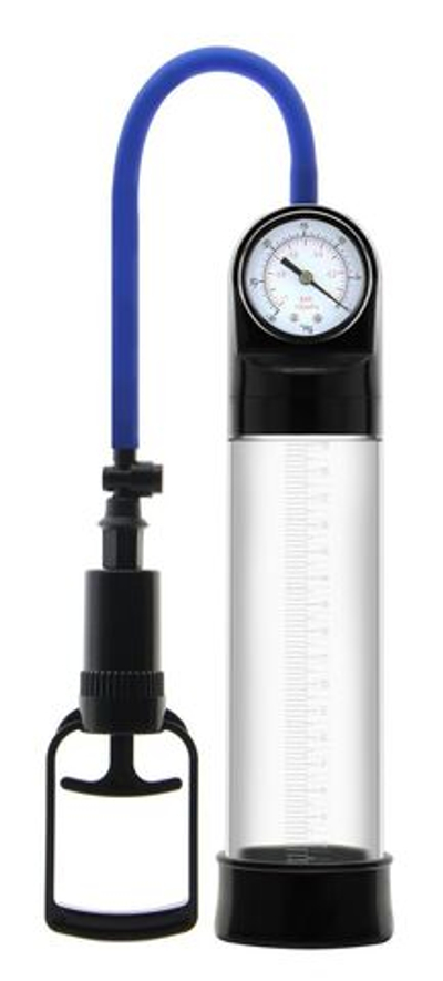 Прозрачная вакуумная помпа Erozon Penis Pump с манометром (Цвет: прозрачный)