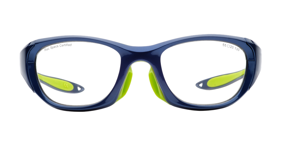Спортивные очки с диоптриями Rec Specs / Rs-50 / Shiny Navy / Green / подростковые старше 10 лет