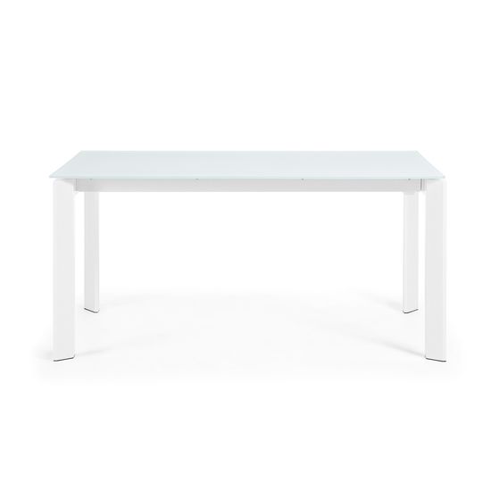 ATTA Стол 160 (220) x90 белое стекло