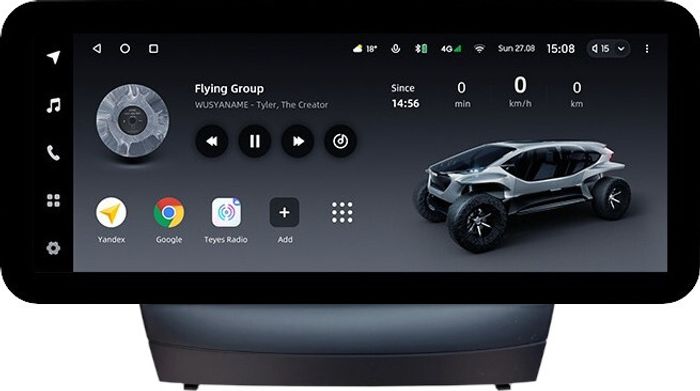 Магнитола для Hyundai iХ35, Tucson 2 2009-2015 (штатный усилитель, прямое подключение, рамка 9) - Teyes LUX ONE ROUND монитор 12.3" 2K QLED на Android 10, Быстрая, CarPlay, 4G SIM-слот