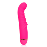 Розовый ребристый вибромассажер 15см для стимуляции точки G Bior Toys Cosmo CSM-23096