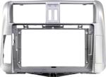 Магнитола для Toyota Land Cruiser Prado 150 2009-2013 (рамка серебро) - Teyes LUX ONE ROUND монитор 12.3" 2K QLED на Android 10, Быстрая, CarPlay, 4G SIM-слот