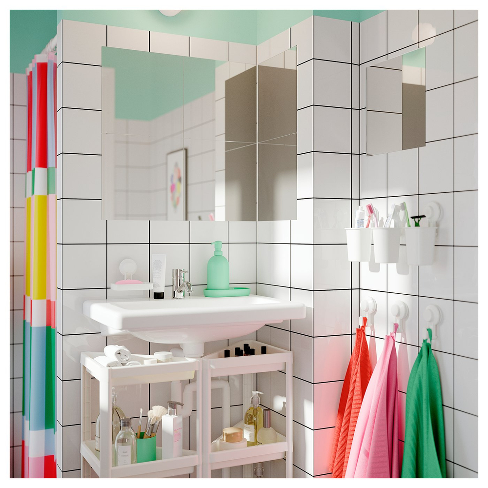 IKEA GANSJÖN  (ИКЕА ГАНШЁН)  -  Комплект для ванной, 3 предмета - светло-зелёный