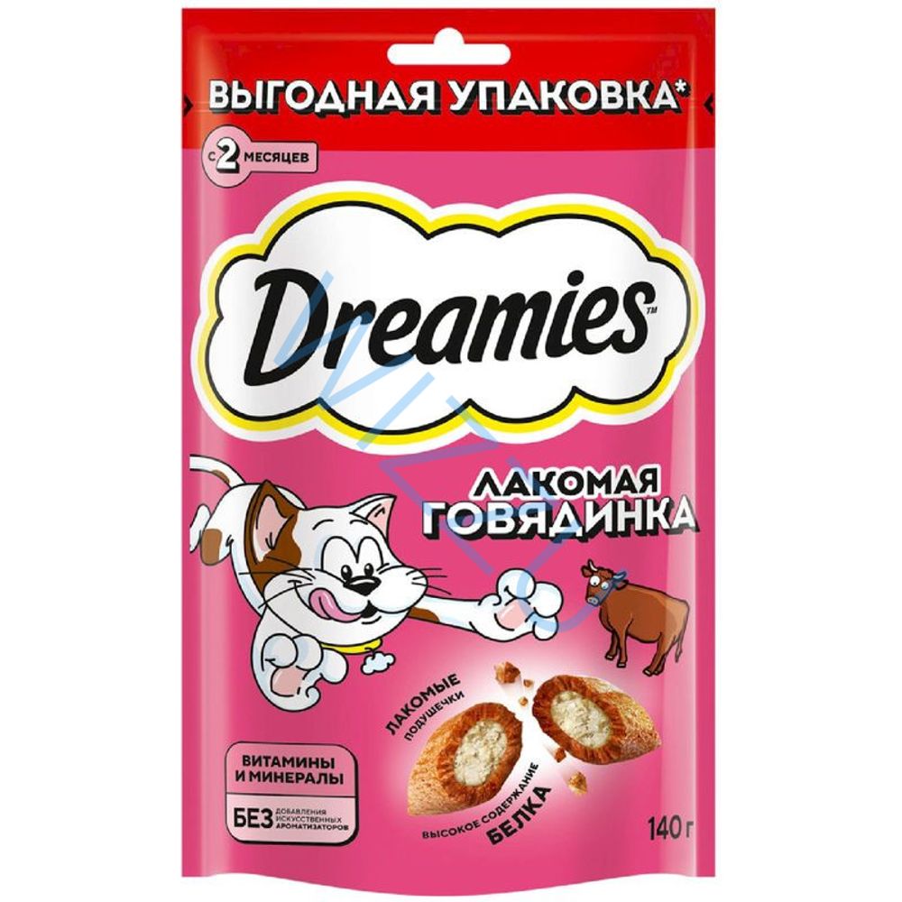 Лакомство для кош Dreamies с добавлением говядины 140г