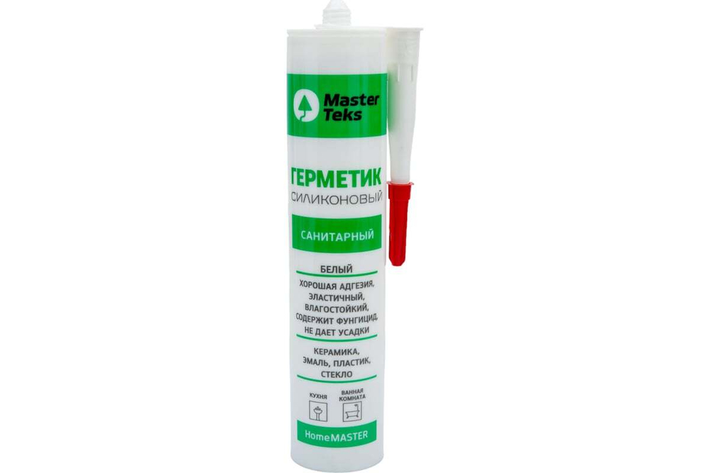 ГЕРМЕТИК СИЛИКОНОВЫЙ MASTERTEKS HOMEMASTER CАНИТАРНЫЙ 260 МЛ БЕЛЫЙ (РОССИЯ)