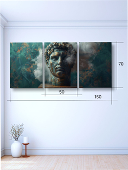 Картина Созерцание в тумане модульная 50x70см 3шт.
