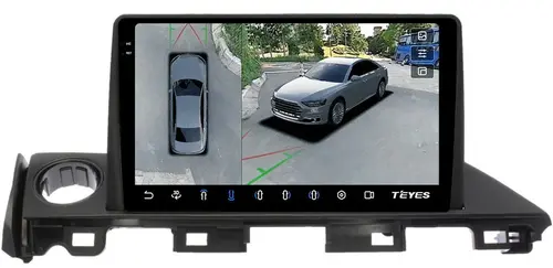 Магнитола для Mazda 6 GJ 2015-2018 (ШГУ цветной) - Teyes CC3-2K-360 на Android 10, Быстрая, 2K QLED, CarPlay, 4G SIM-слот, 4 камеры в комплекте