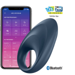 Эрекционное кольцо Satisfyer Mighty One с возможностью управления через приложение (Цвет: темно-синий)