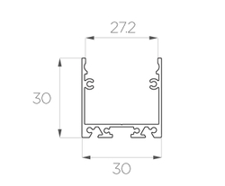 Профиль накладной алюминиевый AP-3030-2 Anod