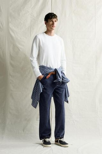 ZARA ДЖИНСЫ RELAXED FIT С ЭФФЕКТОМ ПОТЕРТОСТИ, ЯРКО-СИНИЙ