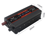 Инвертор 12V-220V 2600W черный Foval с экраном