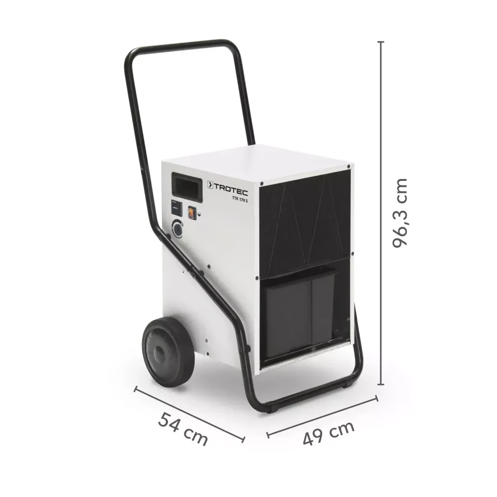 Осушитель воздуха TROTEC TTK 170 S мобильный - [до 50 л. за сутки / для S≈90 м²]