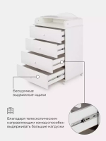 Комод "Фортуна" 4 ящ. (арт.60) ЛДСП 600/4 (белый)