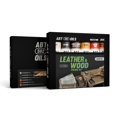 Abteilung 502 Leather & Wood Colors Set - набор масляных красок, 6х20 мл