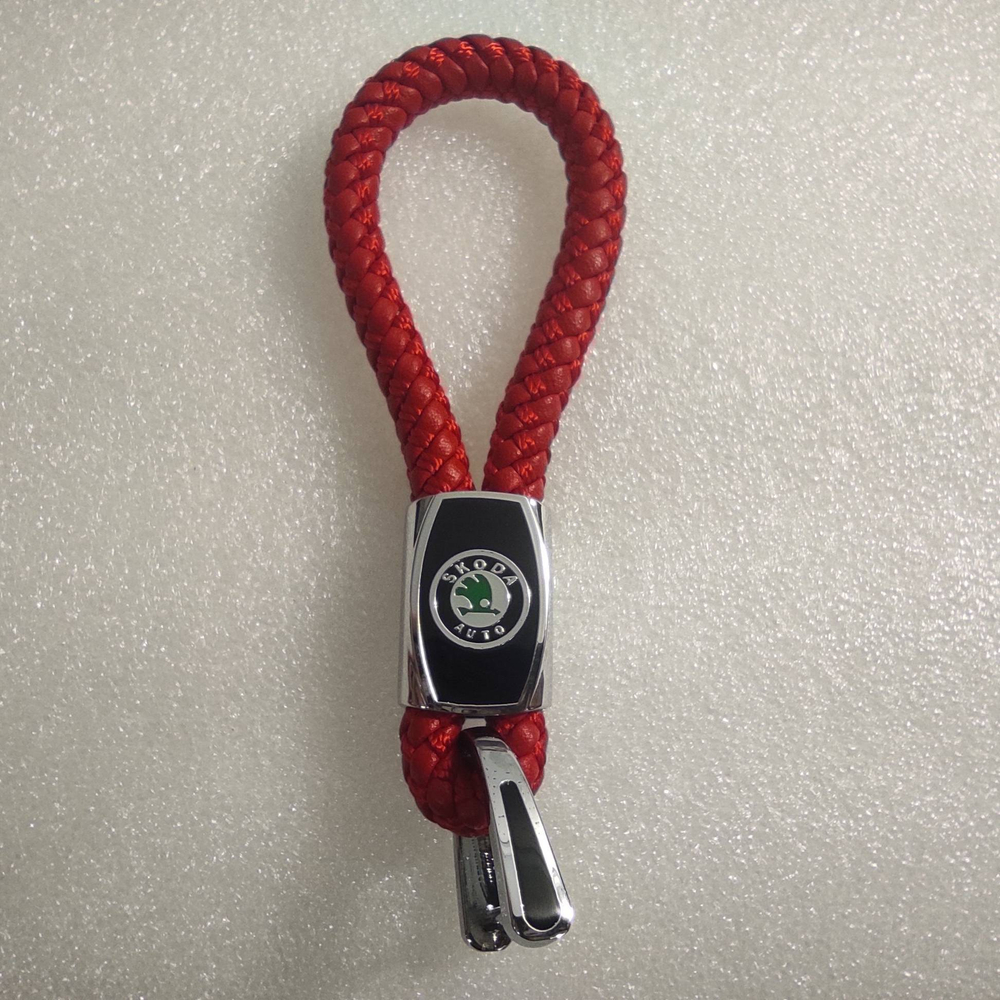 Брелок "Skoda" веревка (красный) (1 шт.)