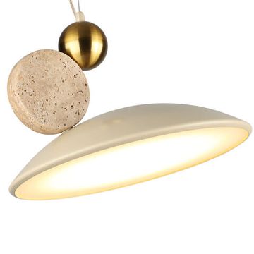 Подвесной светодиодный светильник 6625/20L бежевый/золото Travertino Odeon Light