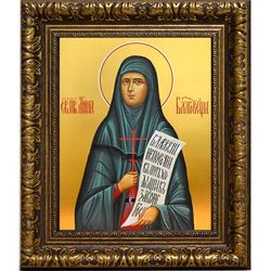 Анна Благовещенская, монахиня преподобномученица. Икона на холсте.