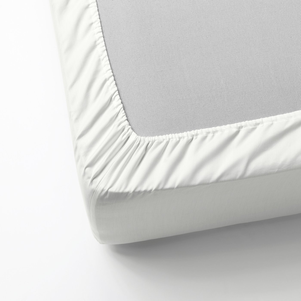 IKEA NATTJASMIN  (ИКЕА НАТТЙАСМИН)  -  Простыня на резинке - белый 180х200 см