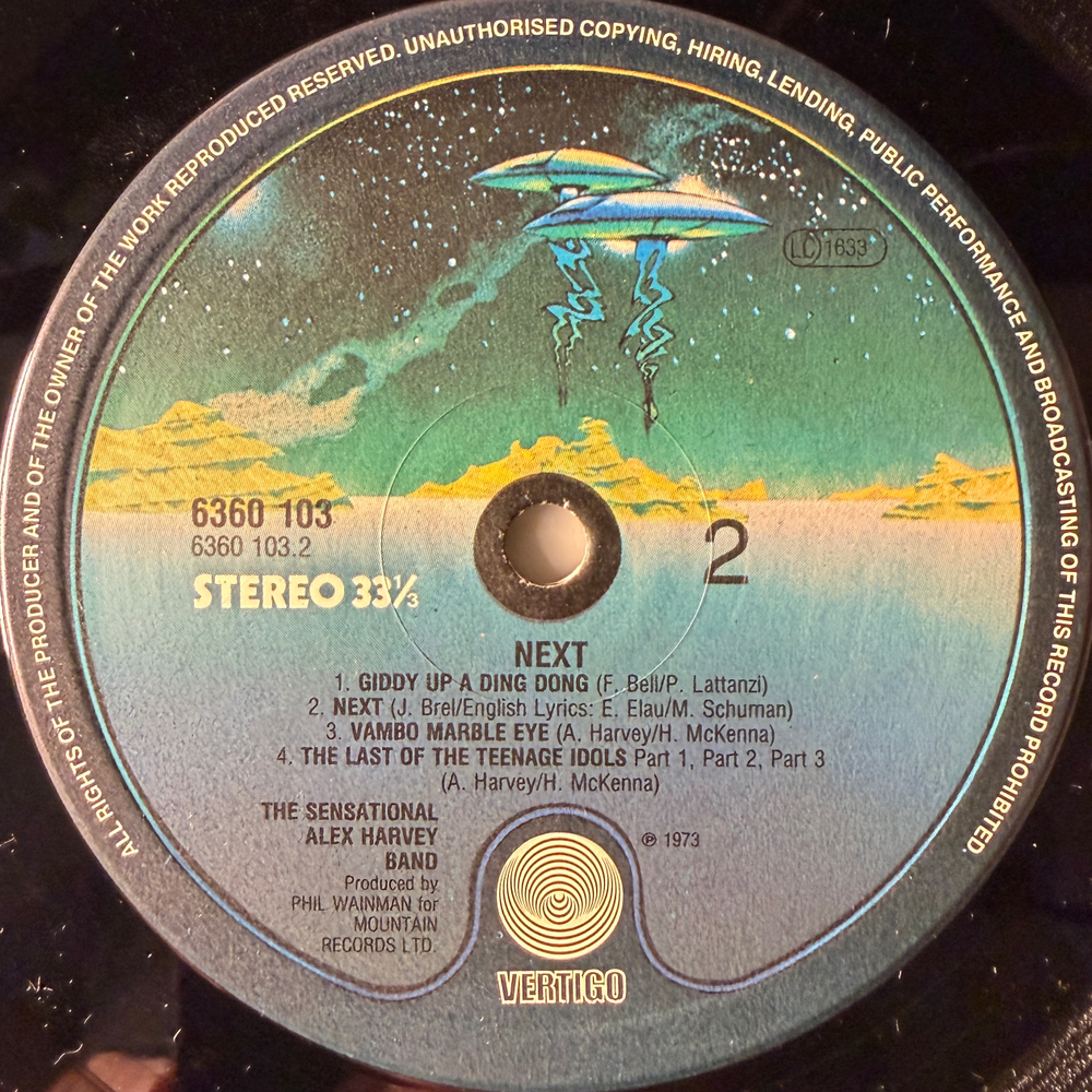 The Sensational Alex Harvey Band – Next … (Европа)