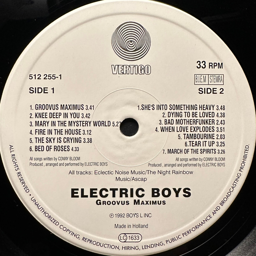 Electric Boys - Groovus Maximus (Европа 1992г.)