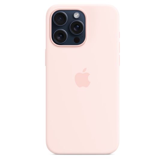 Силиконовый чехол Apple для iPhone 15 Pro с MagSafe Розовый