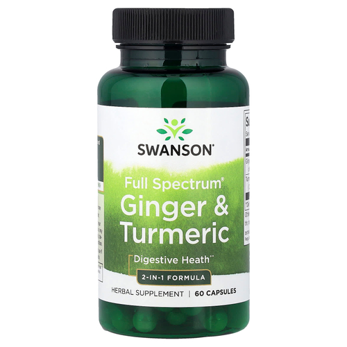 Swanson Vitamins, Full Spectrum®, имбирь и куркума, 60 капсул