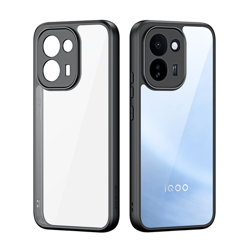 Чехол прозрачный с черными рамками для iQOO Z11, серия Aimo Series от Dux Ducis