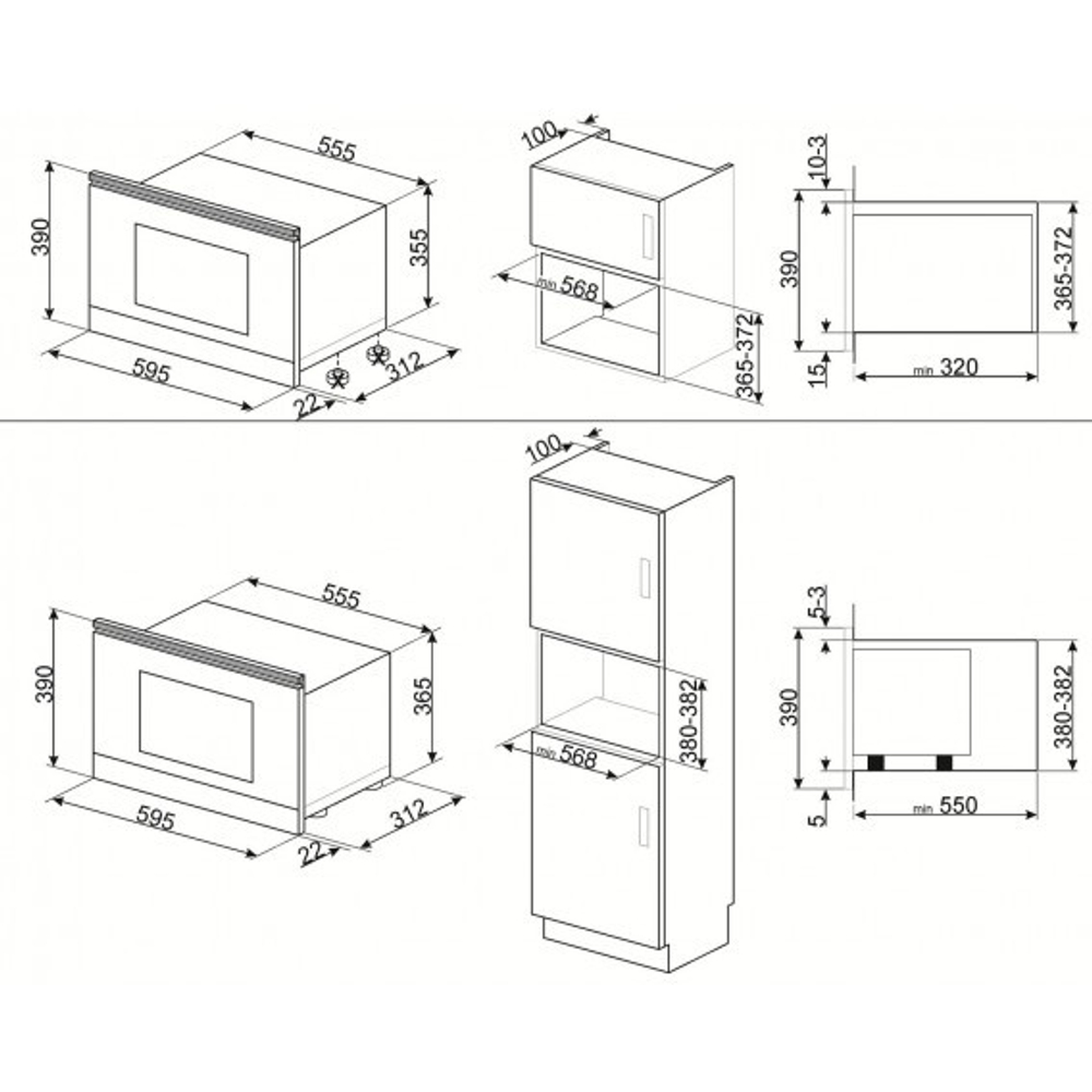 Встраиваемая микроволновая печь Smeg MP822NPO