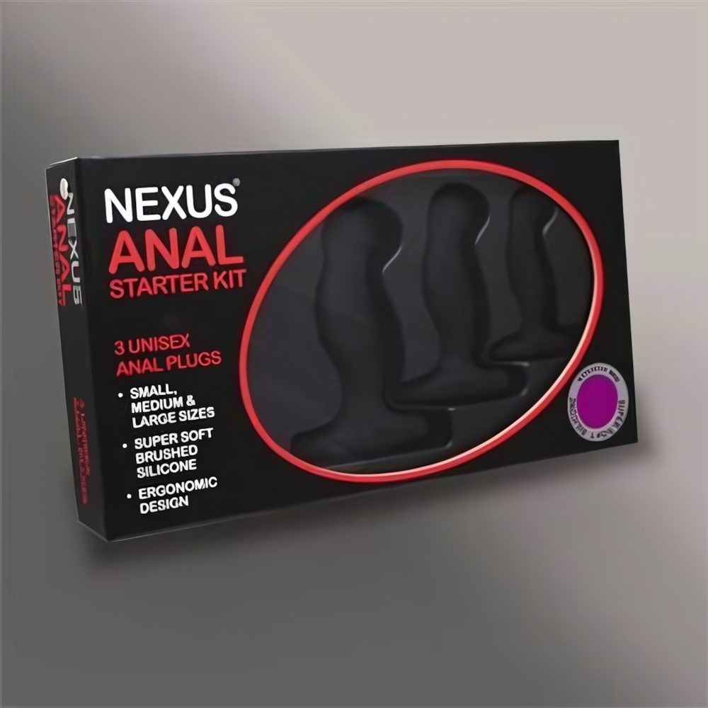 Набор из 3 массажеров простаты чёрного цвета NEXUS ANAL STARTER KIT (Цвет: черный)