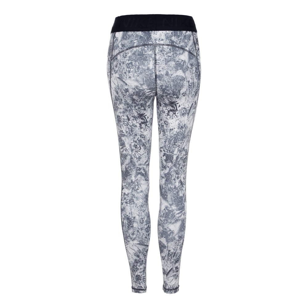 Женские теннисные брюки Nike Dri-Fit Performance Mid Rise All Over Print Tight Women - White, Black