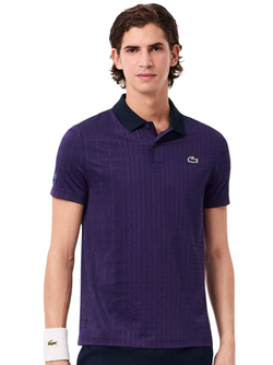 Теннисное поло Lacoste Tennis x Daniil Medvedev - navy blue/purple
