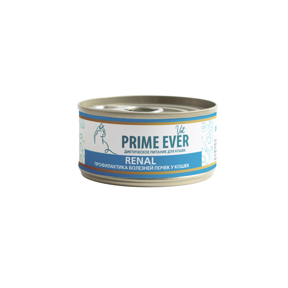 Prime Ever VET Renal влажный корм для поддержания функции почек диета для кошек 0,1 кг Prime Ever VET Renal влажный корм для поддержания функции почек диета для кошек 0,1 кг