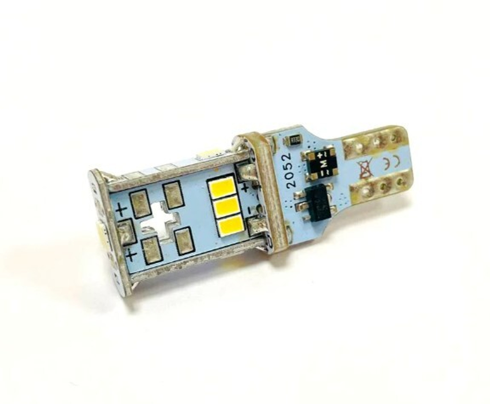 Светодиодная лампа W16W T15-3020-10SMD (белый) W16W, 1шт