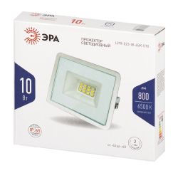 Прожектор светодиодный уличный ЭРА LPR-023-W-65K-010 10Вт 6500K IP65 гарантия 2 года белый | Прожекторы Стандарт