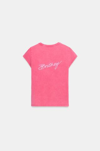 УКОРОЧЕННАЯ ФУТБОЛКА С ЭФФЕКТОМ ПОТЕРТОСТИ BRITNEY SPEARS © — ZARA