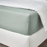 Простыня на резинке IKEA DVALA (ДВАЛА), Хаки, 80х200 см