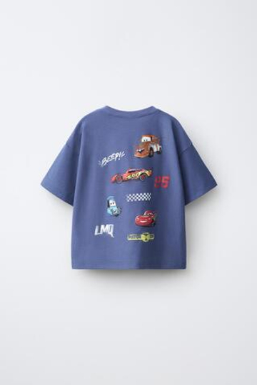 ZARA ФУТБОЛКА С ПРИНТОМ CARS LIGHTNING MCQUEEN © DISNEY/PIXAR, СИНИЙ